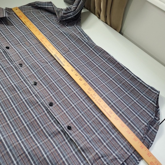 Zegna Sport Men Plaid Button‎ Up Shirt Size XL Long Sleeve Smart Casual Office - Picture 12 of 13